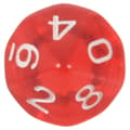 Miniatyrbilde 4 av 5: 10-terninger D10 Ti-sidet Gem Die For Board Table Games Transparent Multicolor