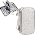 Miniatyrbilde 1 av 5: Vanntett Oppbevaringsveske for Elektronisk Tilbehør - Bærbar Reiseveske for USB-minne, Harddisk, Hodetelefoner og Mer Grey Single Layer