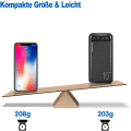 Miniatyrbillede 4 af 5: Powerbank 10000mAh Mobiltelefon Bærbar Oplader Ekstern Batteripakke med 2 USB 2.4 A Udtag og USB C Indgang Kompatibel med Huawei iPhone 12 11 X
