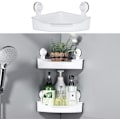 Miniatyrbilde 5 av 5: Hjørnehyller for baderom, dusjhylle, dusjtilbehør, oppbevaring og organisering, svart, for baderom, kjøkken, svart (2-pakning) White
