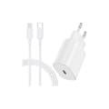 20W Rask USB-C iPhone-laderkit, 2M USB-C hurtigladekabel for iPhone 14 13 12 11 SE XR XS Max og iPad