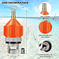 Miniatyrbillede 2 af 5: 2-pak Oppustelig Båd Sup Pumpe Adapter Luftpumpe Konverter Inflator Hoved Stik, Orange