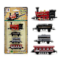 Miniatyrbillede 1 af 5: Mini Simulerings Damptog Træk-Tilbage Togmodel Diecasts Lokomotiv Legesæt Legetøj til Børn Drenge Piger red