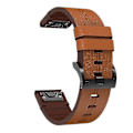 Miniatyrbillede 2 af 5: 22mm Læder Stålspænde Urrem Til Garmin Epix Gen 2 Black