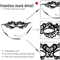 Pikkukuva 3 / 5: Metal Masquerade Mask For Women, Venetian Masks For Party