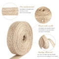 Miniatyrbild 2 av 5: 3 rullar Jute Craft Ribbon Burlap Ribbon Presentband 30M Rustik Hessian Ribbon (2cm)