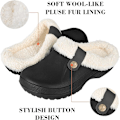 Miniatyrbillede 3 af 6: Dame Vinter Pels Clogs Vandtætte Tøfler Foret Clogs Pels Tøfler Fluffy Slip-on Have Sko Varme Plys Hjem Hus Tøfler Indendørs Udendørs -4/5 UK
