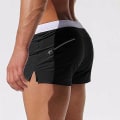 Miniatyrbillede 2 af 5: Herre Badebukser Hurtigtørrende Badebukser Badetøj Boardshorts Justerbar Snøre Badebukser Strandshorts Boxer med Lynlåslomme