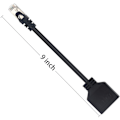 Miniatyrbillede 4 af 5: RJ45 netværks splitter kabel, RJ45 1 han til 2 hun til Ethernet Cat 5/CAT 6 LAN Ethernet kabel forlænger Surf online (Brug samtidig (1-par)