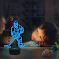 Miniatyrbilde 2 av 5: 3D nattlys Ishockey Atlet 3D Illusion Sänglampa