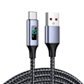 Pikkukuva 3 / 10: PD 20W USB-USB C -kaapeli, 3.0A pikalataus USB C -kaapeli LED-näytöllä, nailonista valmistettu Type C -kaapeli kannettaville puhelimille