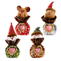 Miniatyrbilde 1 av 5: 4 stk Julegaveposer Eve Apple-pose strikket godtepose Jul San