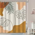 Minimalistisk Bohemisk Tropisk Blads Duschdraperi 180 x 180 cm Duschdraperi Polyestertyg Mögelresistent Vattentät Duschdraperi