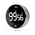 Miniatyrbild 2 av 5: Digital LED Timer Manuell Nedräkning Väckarklocka Magnetisk Stoppur Dusch Timer