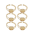 Miniatyrbillede 1 af 2: 6 stk. 18 mm Runde Plader Kobber Y-Form DIY Armbånd Håndkæder til Smykkefremstilling (Guld) (5*1.8cm, Guld)