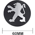 Miniatyrbillede 3 af 5: 4 stk. hjulkapsler til Peugeot 60mm sort, navkapsler Cente