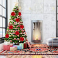 Miniatyrbild 3 av 5: Glitter Julgranspynt - Konstgjorda Julstjärnor För Träddekoration (Burgunder, 1 Förpackning)