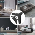 Miniatyrbilde 2 av 5: Sett med 4 møbelben tåler opptil 600 kg, 17 cm moderne metalltriangelbordben, hårnål møbelben for skap, sofa 13
