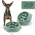 Miniatyrbillede 2 af 4: 2 stk. Hundemadsskåle Hunde Slow Feeder Skåle Bloat Stop Madskål Interaktiv Puslespil Sund Madskål (2 stk., Grøn)