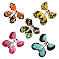 Miniatyrbild 1 av 5: Wrap Magic Flygande Fjäril Urverk Gummiband Drivna Fjäril
