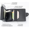 Miniatyrbilde 5 av 10: Dobbel Anti-Tyveri Lommebok RFID-NFC Sikker POP UP Kort Holder - 12 kort Coffee Brown
