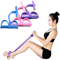 Miniatyrbillede 1 af 6: Multifunktionel modstandstræning 4 rør pedal sit-up træk reb fitness træner udstyr til ben fitness slanketræning purple