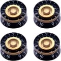 4 st Amber Top Hat Style 6mm gitarrkontrollknoppar för elektrisk gitarr bas volymkontrollknopp, radiodelar ersättning KNOB-S32
