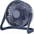 Ventilator, lille skrivebordsventilator til kontoret, stærk vind, lydløs, 360-graders hovedrotation