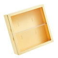 Miniatyrbilde 5 av 5: Veggmontert utstillingsboks for figurer, oppbevaringsboks for håndverk, støvtett oppbevaringsboks for dukker og leker Creamy Yellow