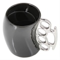 Miniatyrbild 2 av 3: Knuckle Duster Mugg, Kaffemugg, Tekanna Keramisk Kopp, Rolig Mugg, Vänner Mugg Black Silver