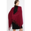 Miniatyrbilde 3 av 5: Dames Sjaal Pashmina Sjaals en Wraps voor Bruiloft Sjaals voor Vrouwen Winter(Bordeaux)