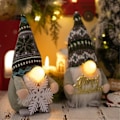 Miniatyrbillede 3 af 5: Nisse Dukke LED Julepynt med LED Næselys Rudolph Julepynt til Hjemmet Jul Nytår G