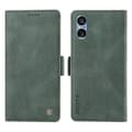 För Sony Xperia 5 V Läder Telefonfodral Vikbart Ställ Plånboksfodral Green