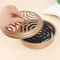 Miniatyrbilde 4 av 8: Myggspiralholder Stativ i Rustfritt Stål Rund Stativ Silver