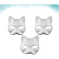 Miniatyrbilde 3 av 6: 3 stk hvite, enkle DIY ubemalte kattehalvmasker - Dyremasker for karneval, dans, cosplay, fest og kostymefest