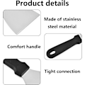 Miniatyrbillede 3 af 6: 2 stk. Griddle Scraper Sæt, Griddle Scraper, Til Madservice/Madlavning/Rengøring, Bbq Indendørs & Udendørs, Tåler Opvaskemaskine
