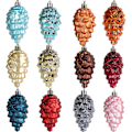 Miniatyrbillede 5 af 5: 8 stk. Julepynt - Rosenguld 9 cm Charms Glans Matt