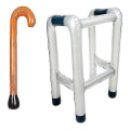 Miniatyrbillede 3 af 3: 2 stk. oppustelig rollator og oppustelig stok