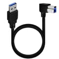 USB3.0-kaapeli A-uros - B-uros 90 asteen suorakulma USB3.0-tulostinkaapeli Bend up