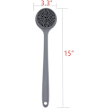 Miniatyrbilde 4 av 5: Silikon ryggbørste for dusjbad, kroppsbørste med langt håndtak, BPA-fri, hypoallergen, miljøvennlig (grå)