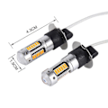 Miniatyrbilde 2 av 5: 2 stk H3 10W 30 SMD-4014 LED-tåkelys for bil, DC 12V Orange Light