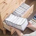 Miniatyrbillede 5 af 5: 4 stk. Garderobe Opbevaringsorganisator, Jeans Rum Opbevaringsboks Skab, Foldbar Skuffe Tøj Organ