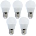 E27 5W Kallvita LED-lampor - 5-pack - Klotformade - Motsvarar 40W - Energiklass A+