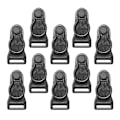 Miniatyrbillede 3 af 5: 10x Benstropper Lårhøj Strømper Strømpeholder Bælte Metal Clips 12mm Xixi