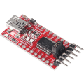 Pikkukuva 4 / 5: 6 kpl FT232RL Mini USB - TTL sarjamuuntimen sovitinmoduuli 3.3V 5.5V FT232R Portti DTR RX TX VCC CTS GND Pin