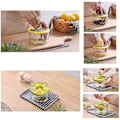Miniatyrbillede 4 af 4: 4-i-1 Juicer, Citrus Lemon Appelsin Håndpresser Æggehvide Separator Med 2 Skridsikre Rivejern, Si, Rivejern Og Målebæger (384 ml)