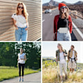Miniatyrbild 5 av 5: Bumbag för damer, Fanny Pack för kvinnor Svart modeväska för vandring Löpning Promenader grey