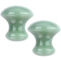 Miniatyrbilde 1 av 6: Skraping Massasjeverktøy Jade Chakra Healing Avslappende Stein Soppform Guasha Ansiktsmassasje God for Øyne Ansikt Hals Hud Kropp Skjønnhet Spa (2 stk)