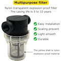 Miniatyrbilde 3 av 7: 1/2\" NPT hunn-inline-sil med 100 mesh rustfritt stål filternett (1/2\" 100 mesh)