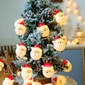 Miniatyrbillede 4 af 6: LED-lysstreng med julemotiv - Julemand, Snemand, Rendeer - Festlig atmosfære - Batteri & USB - Juletræspynt N 2M 10led USB